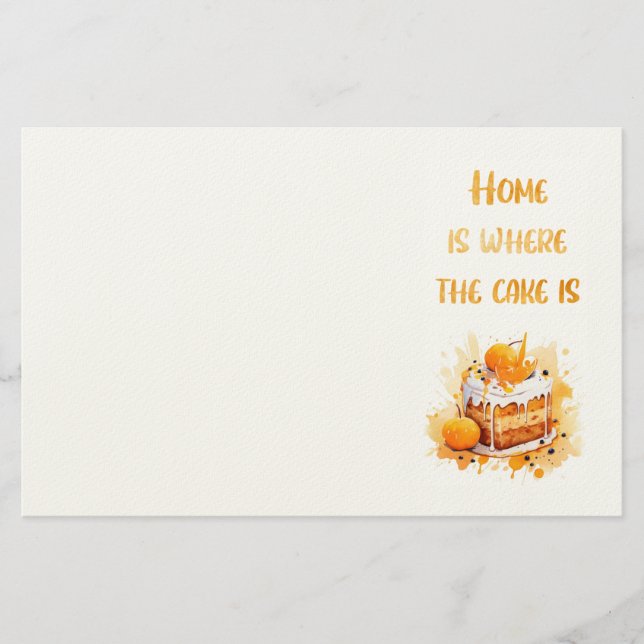 Papelería diseño de pastel dulce (Anverso)
