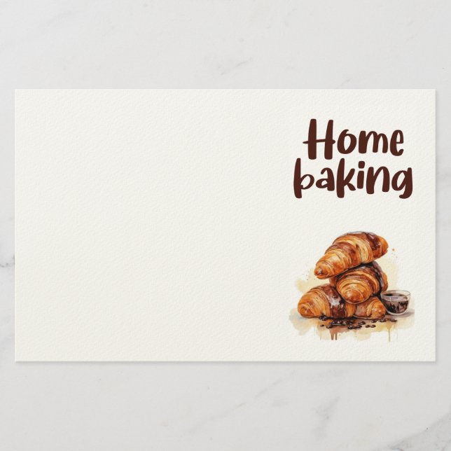 Papelería diseño de pastel dulce (Anverso)