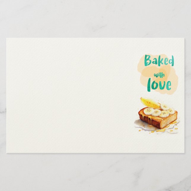 Papelería diseño de pastel dulce (Anverso)