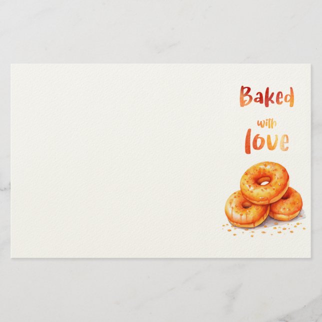 Papelería diseño de pastel dulce (Anverso)