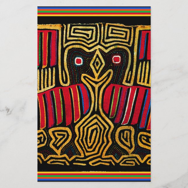 Papelería Diseño de pato Mola indio Cuna (Anverso)