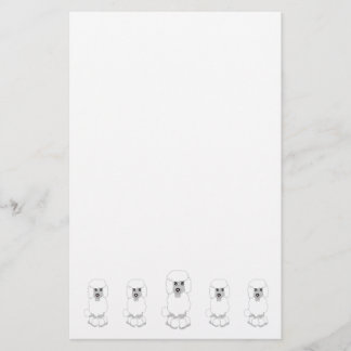Papelería Diseño de perro Caniche