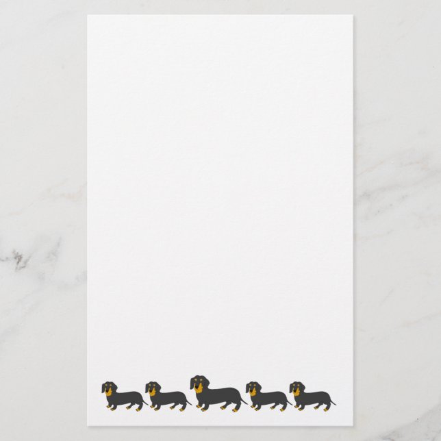 Papelería Diseño de perro Dachshund (Anverso)