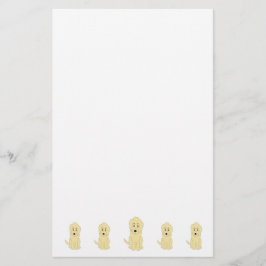 Papelería Diseño de perro Goldendoodle amarillo