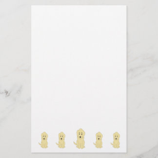 Papelería Diseño de perro Goldendoodle amarillo