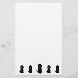 Papelería Diseño de perro Goldendoodle negro