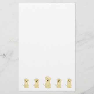 Papelería Diseño de perro Labrador amarillo