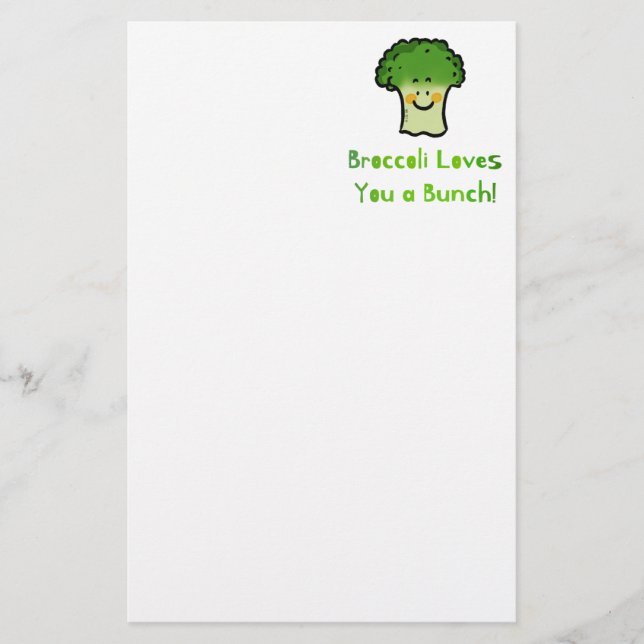 Papelería Diseño de Personalizado Cute Broccoli Pun (Anverso)
