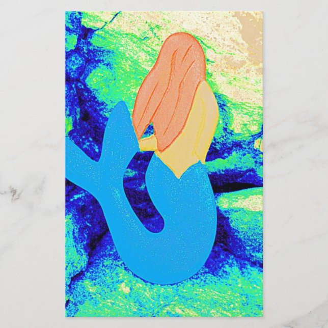 Papelería diseño de sirena (Anverso)