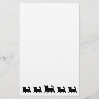 Papelería Diseño de toro negro
