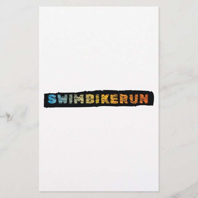 Papelería Diseño de triatlón (Anverso)