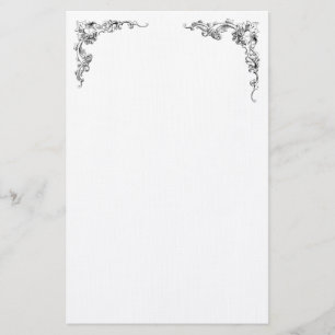 Papelería Diseño del Flourish de la esquina correcta e