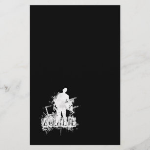 Papelería Diseño del zombi en blanco y negro