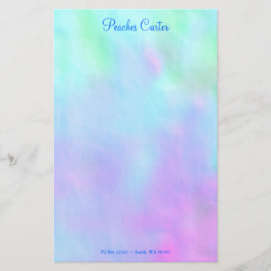 Papelería Diseño digital azul y rosa