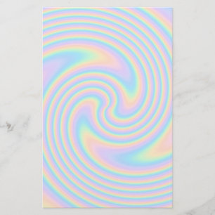 Papelería Diseño en colores pastel de la torsión del