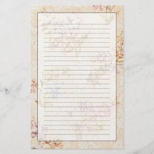 Papelería Diseño floral con los peonies, los lirios y los