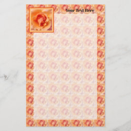 Papelería Diseño fotográfico Apricot Peach Rosa Flower Close