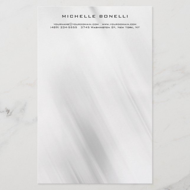 Papelería Diseño gris profesional Minimalista moderno (Anverso)