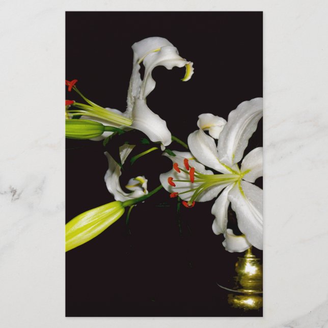 Papelería Diseño irlandés - Colección de bronce y flores (Anverso)