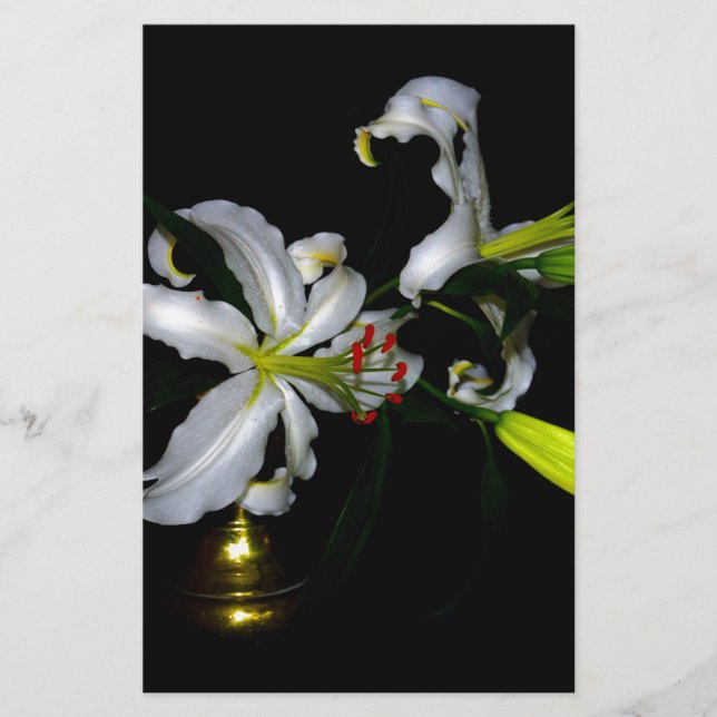 Papelería Diseño irlandés de Brass y Flores (Anverso)