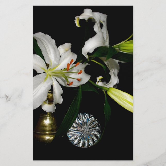 Papelería Diseño irsh - Colección de bronce y flores (Anverso)