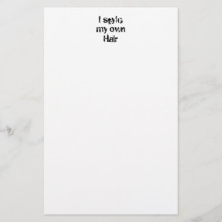 Papelería Diseño mi propio pelo. Blanco y negro.