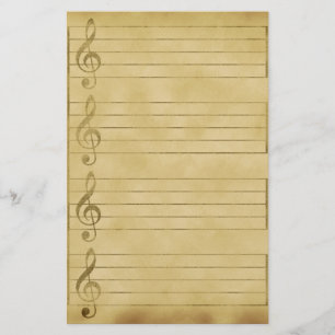 Papelería Diseño musical del pergamino del Clef agudo del