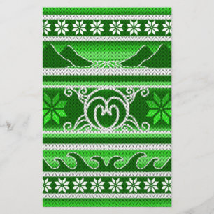 Papelería Diseño nórdico verde de invierno