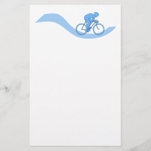 Papelería Diseño temático de ciclo elegante en azul