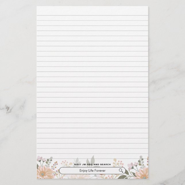 Papelería Disfrutar de la vida por siempre | JW (Anverso)