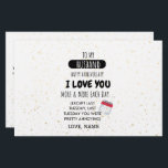 Papelería Divertido mensaje de humor de esposa a esposo en a<br><div class="desc">Divertido mensaje de esposa a esposo en humor de aniversario</div>