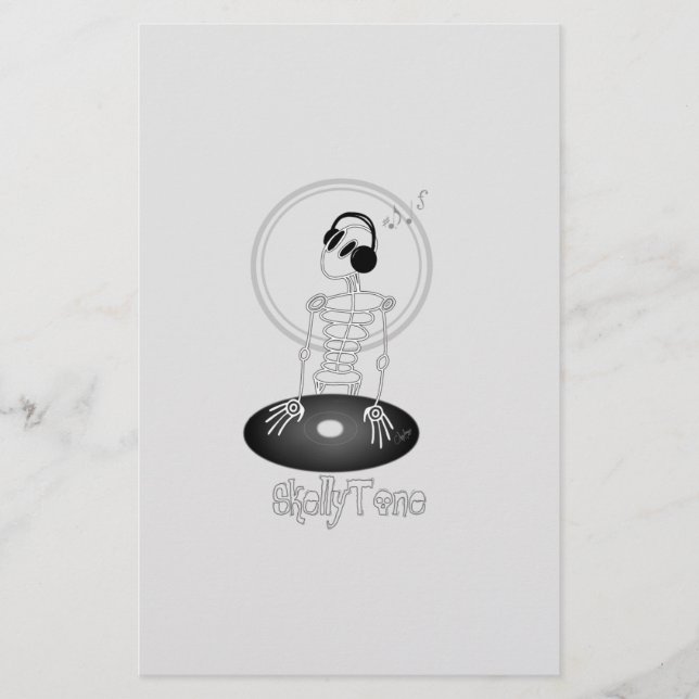 Papelería DJ Skeleton (Anverso)