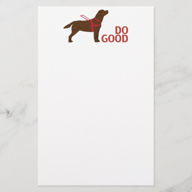 Papelería Do Good - Service Dog - Chocolate Lab (Anverso)