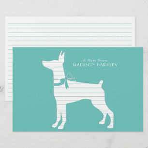 Papelería Dobermann Pinscher Dog Puppy Dobie