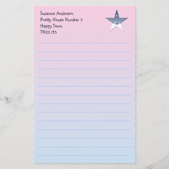 Papelería Documento de Bonito para niños (Anverso)