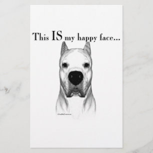 Papelería Dogo Argentino Happy Face