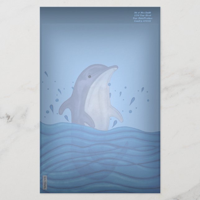 Papelería Dolphin Splash (Anverso)