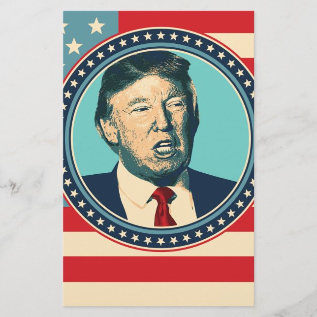 Papelería donald trump para presidente (Anverso)