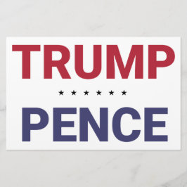 Papelería Donald Trump y Mike Pence (elecciones de 2020 en E
