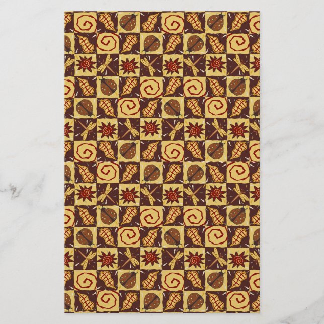 Papelería Doodles de otoño (Anverso)