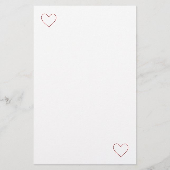 Papelería Dos corazones (Anverso)