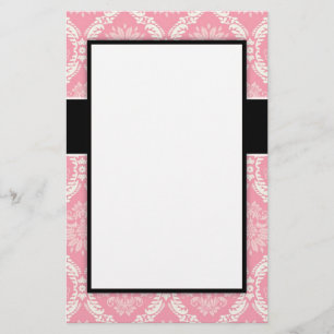 Papelería dos damasco suave rosa y crema y elegante pastel