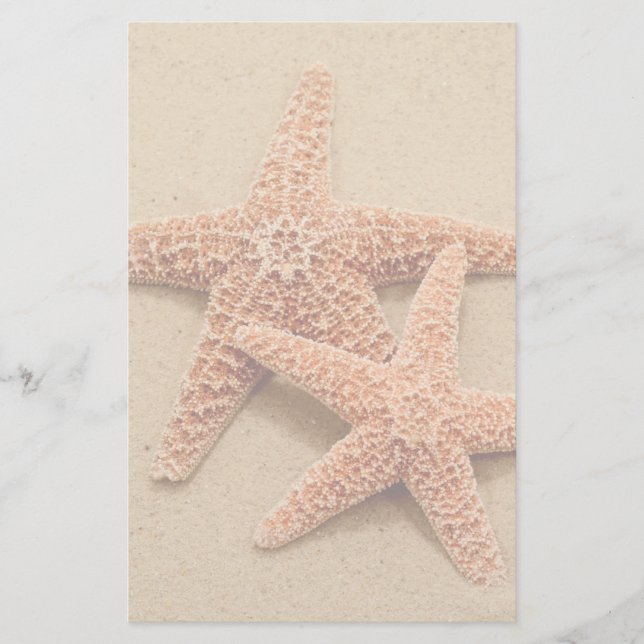 Papelería Dos estrellas de mar del azúcar (Anverso)