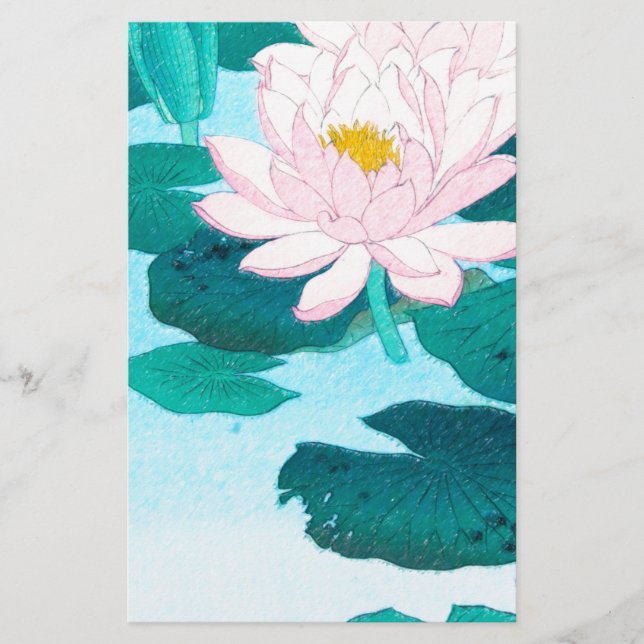 Papelería Dos flores de Lotus (Anverso)