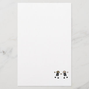 Papelería Dos Grooms Bailando Feliz Interracial