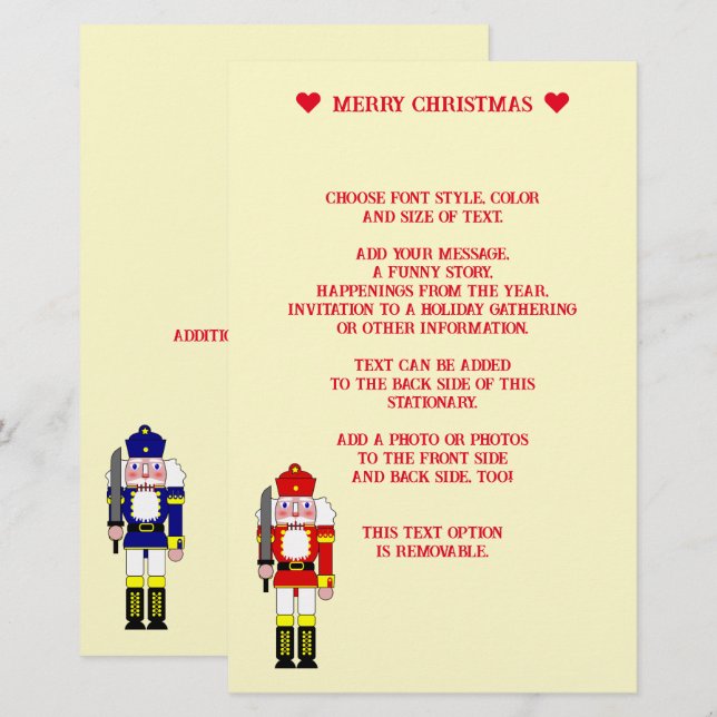 Papelería Dos Navidades de soldados desnucleadores (Anverso / Reverso)