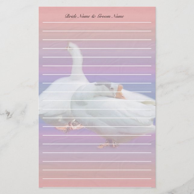 Papelería dos papeleras blancas con nombres (Anverso)