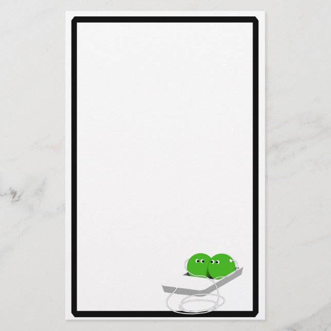 Papelería Dos Peas En Un Pod (Añade Tu Texto) (Anverso)