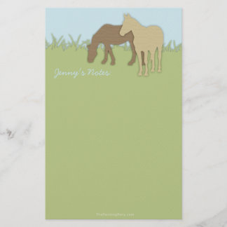 Papelería Dos ponis marrones