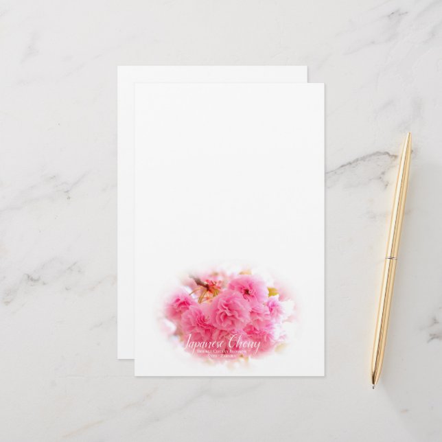 Papelería Double Cherry Blossom: Sato-zakura (Anverso/Reverso In Situ)